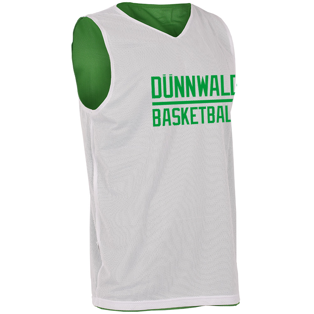 Wendetrikot Training – Dünnwald Basketball Reversible Jersey BASIC grün/weiß
